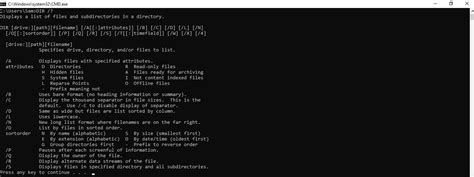 dir/4 command display|Dir Command (Examples, Options, Switches, & More) .